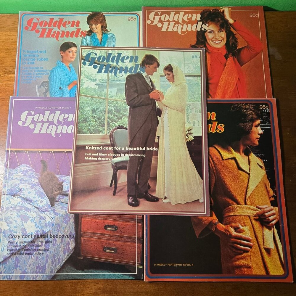 Golden Hands weekly magazine Part 52-56 Vol 4 Knitting Dressmaking Needlecraft